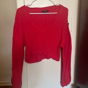 Forever 21 Long Sleeve Red Shirt Size M